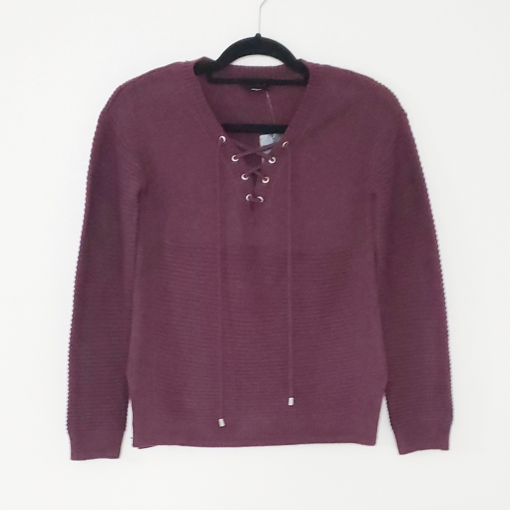 NWT bebe Burgandi Sweater